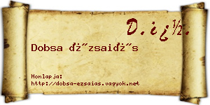 Dobsa Ézsaiás névjegykártya
